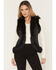 Image #1 - Shyanne Women's Cable Knit Vest, Black, hi-res