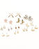 Image #1 - Shyanne Women's Cow Print Earring Set - 24 Piece, Gold, hi-res