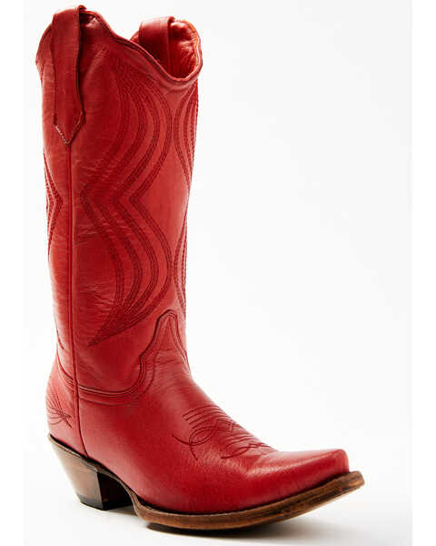 Planet Cowboy Women's It's All Red To Me Leather Western Boot - Snip ...