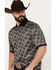 Cinch Men's ARENAFLEX Cactus Print Short Sleeve Polo, Grey, hi-res