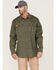 Hawx Men's FR Plaid Print Woven Long Sleeve Button Down Work Shirt - Tall , Olive, hi-res
