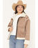 Image #1 - Shyanne Women's Wildcat Sherpa Lined Faux Suede Jacket, Taupe, hi-res