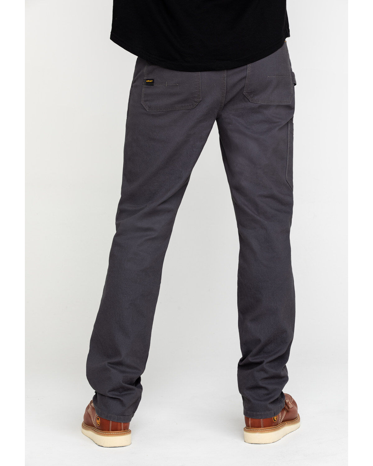 Image #1 - Ariat Men's Rebar M4 Made Tough Durastretch Double Front Straight Work Pants, Grey, hi-res