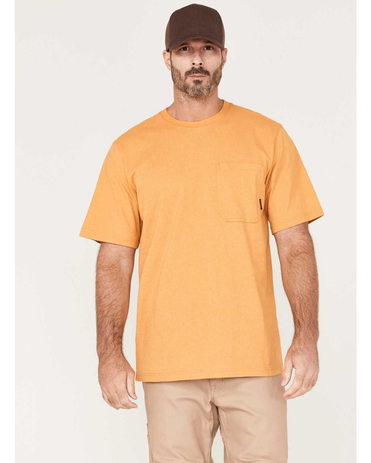 Hawx Men's Forge Work Pocket T-Shirt, Yellow, hi-res