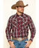 Image #1 - Cowboy Hardware Men's Chili Heeler Plaid Long Sleeve Western Shirt , , hi-res