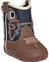 Image #1 - Double Barrel Infant Boys' Trace Baby Bucker Boots - Round Toe, Brown, hi-res