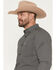Image #2 - Ariat Men's Troy Geo Print Fitted Long Sleeve Button-Down Western Shirt, Black, hi-res