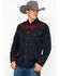 Image #1 - Scully Men's Red Embroidered Long Sleeve Western Shirt , , hi-res