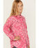 Fornia Girls' Southwestern Print Shacket , Pink, hi-res