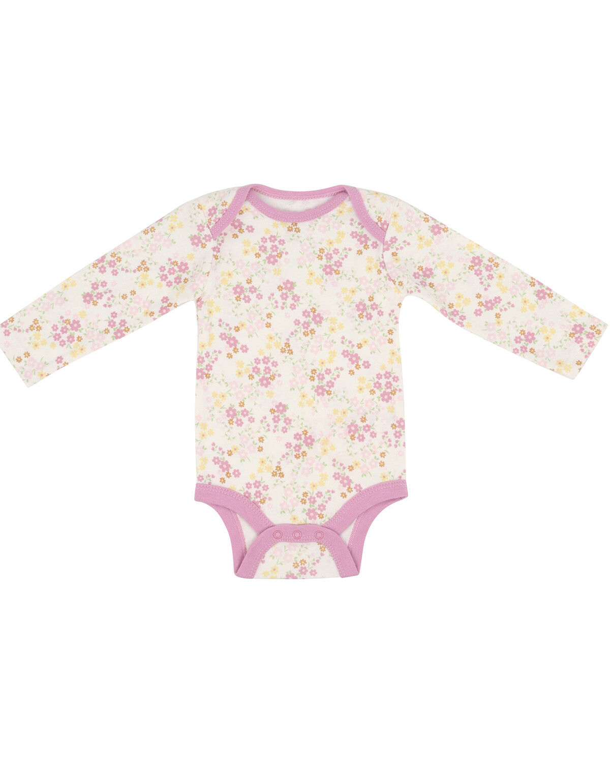 Image #3 - Wrangler Infant Girls' Logo And Floral Long Sleeve Snap Onesie Set - 3 Piece, Multi, hi-res