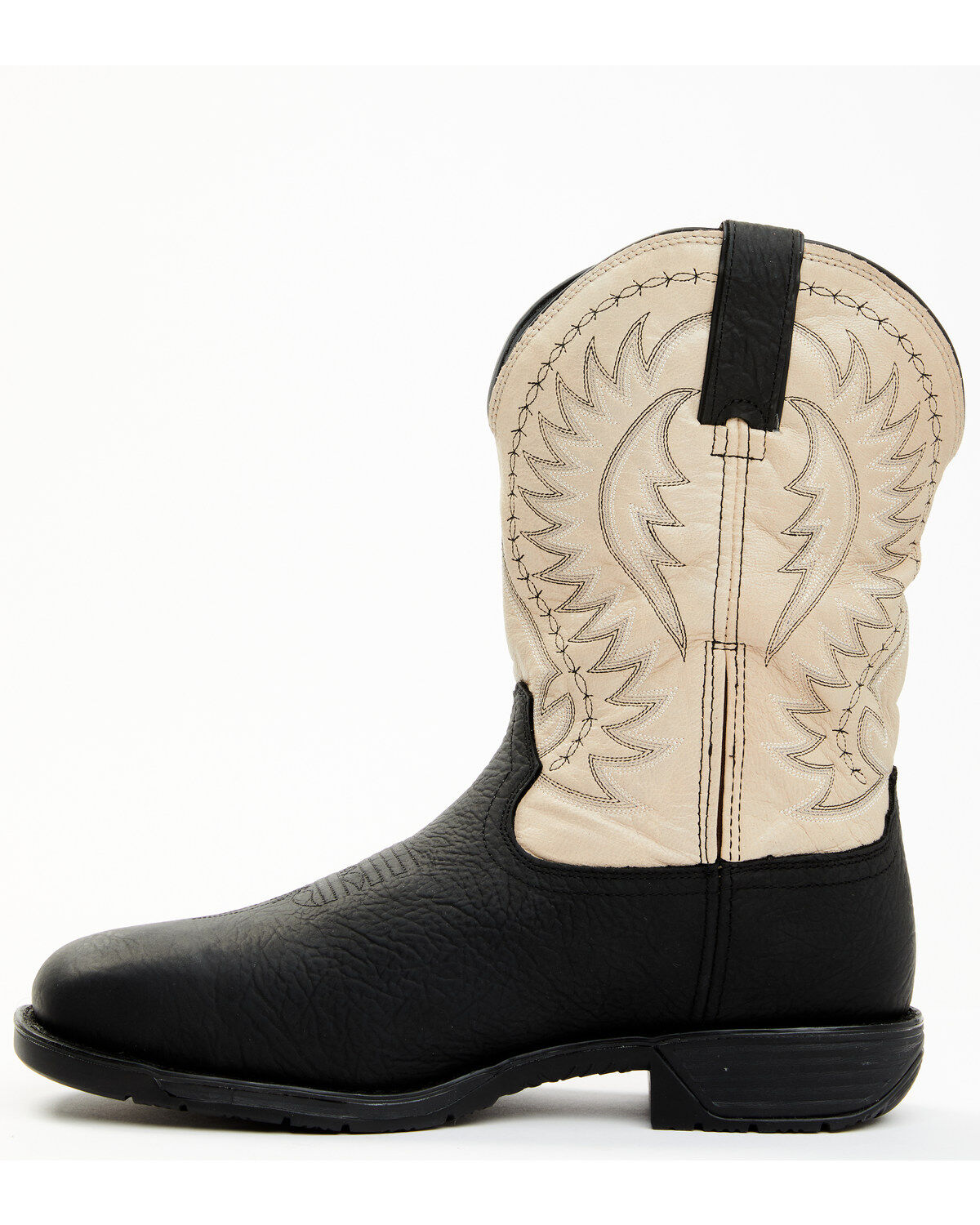 Image #3 - Rocky Men's Rugged Trail Pull On Western Work Boots - Steel Toe, , hi-res