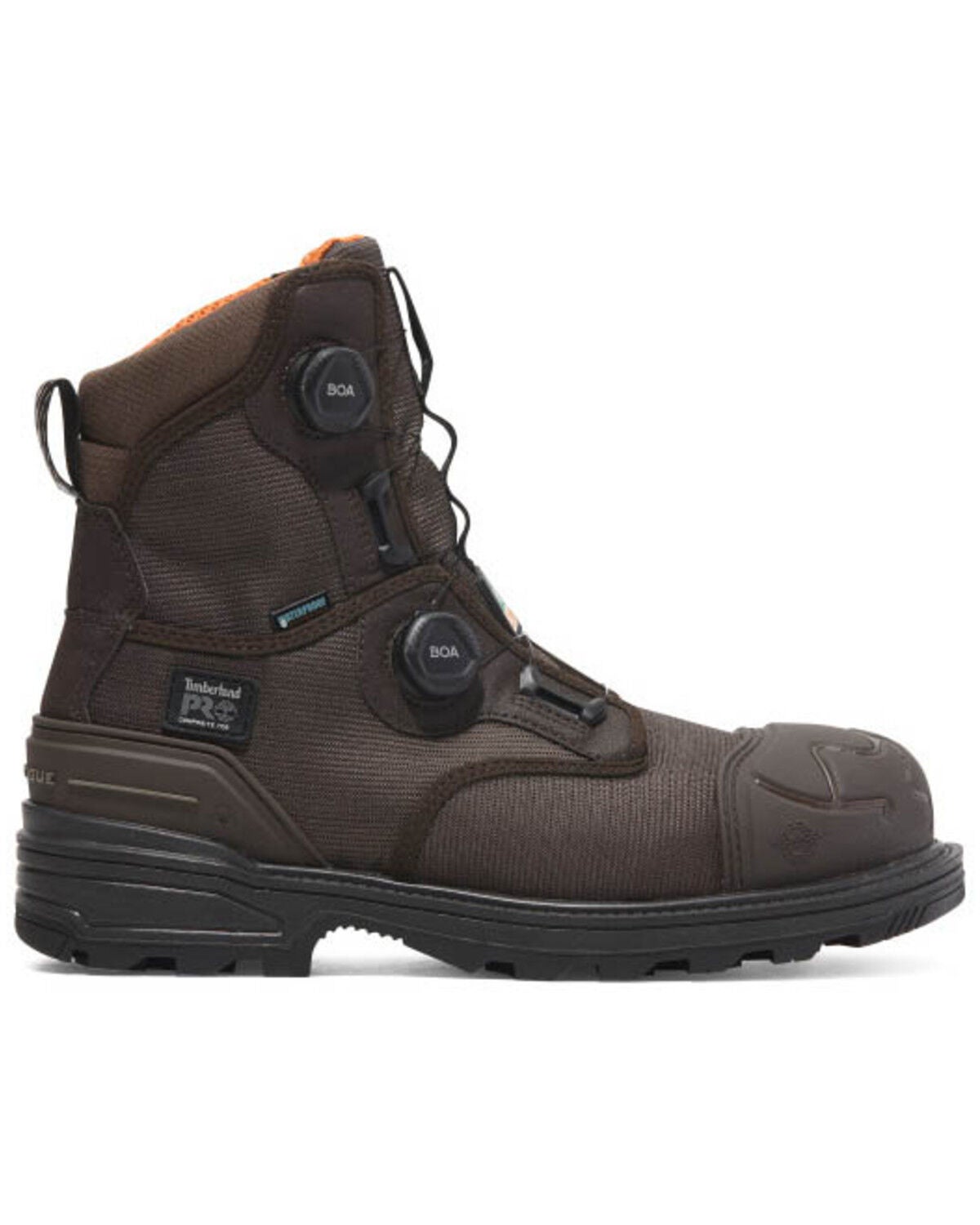 Timberland PRO Men's 8" Magnitude BOA&reg; Waterproof Work Boots - Composite Toe, Brown, hi-res