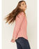 Image #4 - Ariat Women's Boot Barn Exclusive FR Sofia Geo Print Long Sleeve Button Down Work Shirt, Red, hi-res