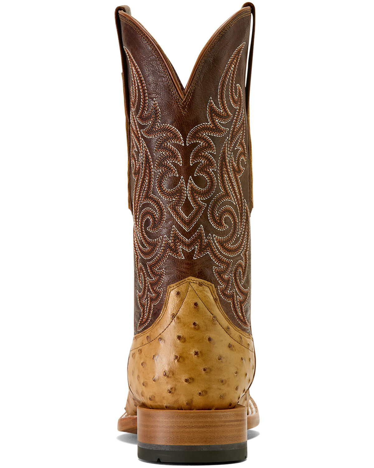 Image #5 - Ariat Men's Classic Cash Exotic Ostrich Western Boots - Broad Square Toe, Tan, hi-res