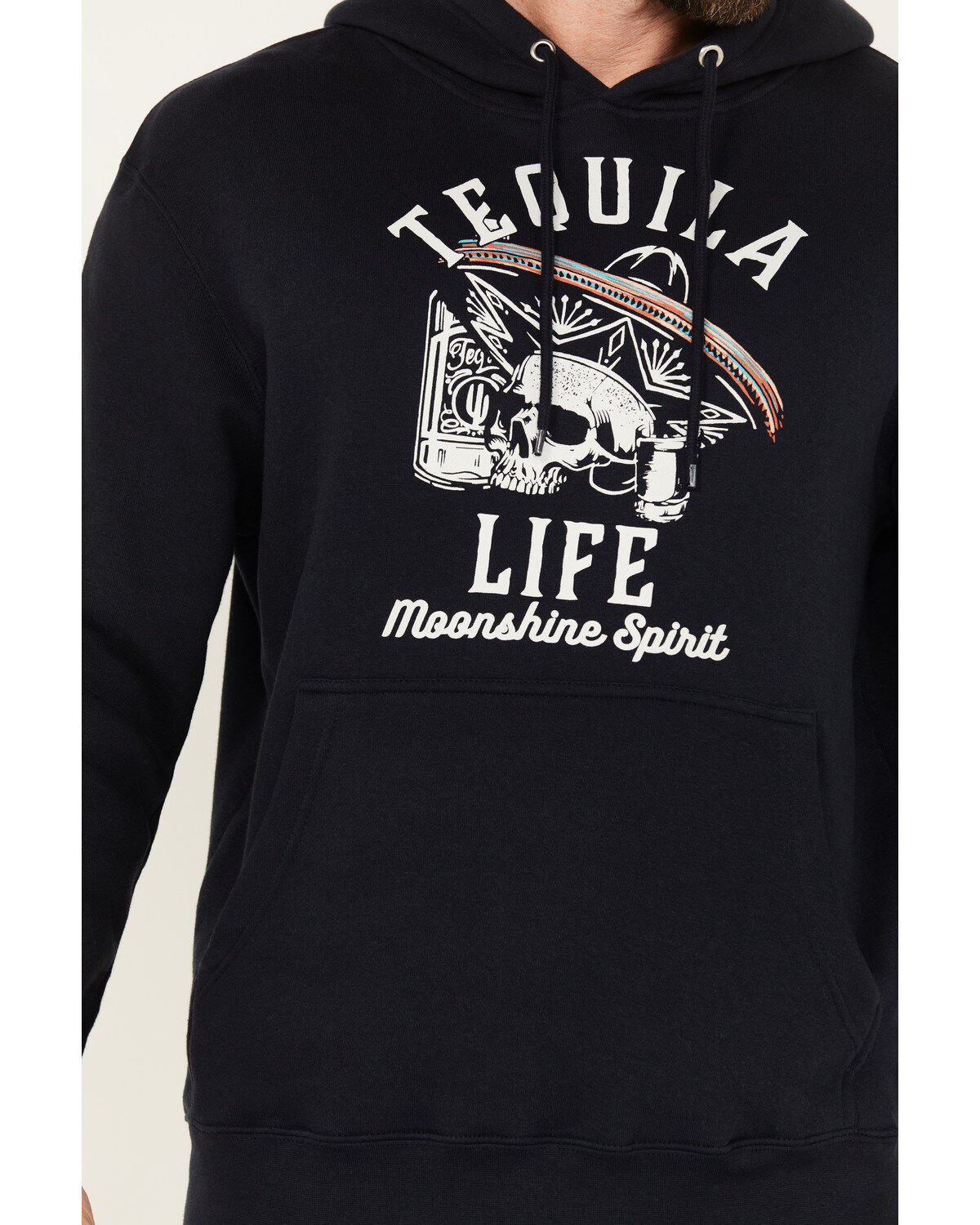 Image #3 - Moonshine Spirit Men's Tequila Life Hooded Sweatshirt, Navy, hi-res