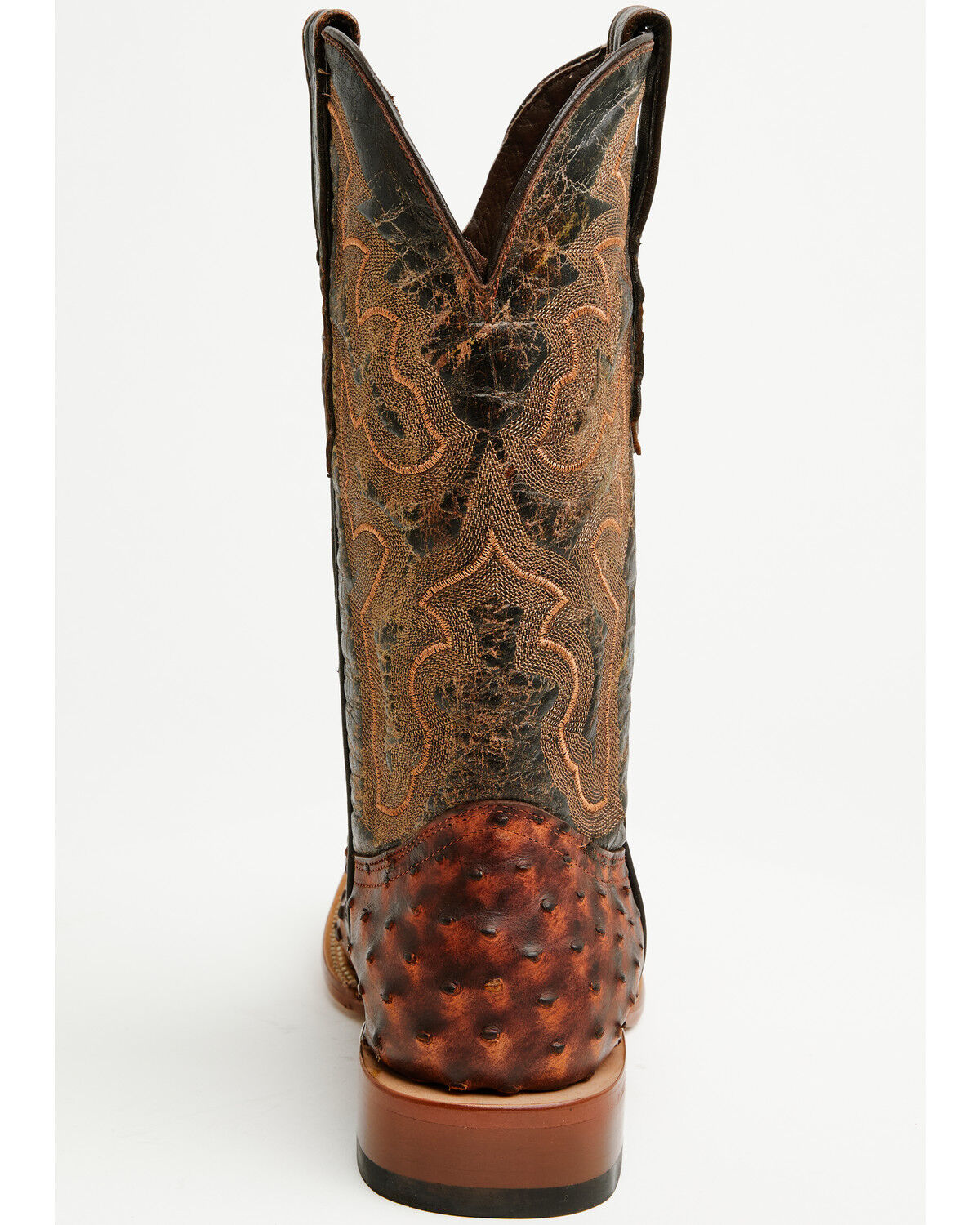 Image #5 - Tanner Marl Men's Exotic Ostrich Print Western Boots - Broad Square Toe, Brown, hi-res