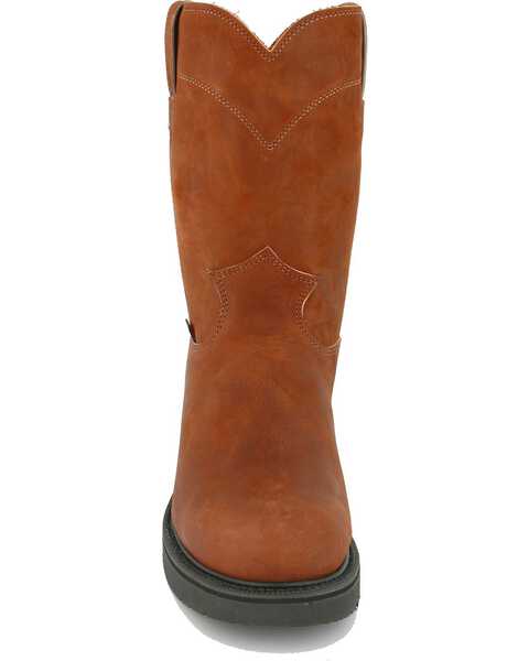 Image #4 - Justin Men's Cargo Brown Pull-On Work Boots - Soft Toe, , hi-res
