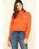 Wrangler Modern Women's Orange 1/4 Zip Pullover, Orange, hi-res