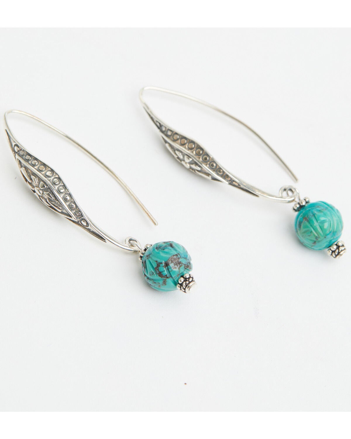 Image #1 - Paige Wallace Women's Ornate Long Earrings, Silver, hi-res