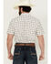 Image #4 - Gibson Men's Hubert Medallion Print Short Sleeve Button-Down Western Shirt, White, hi-res
