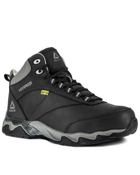 Reebok Men's Met Guard Waterproof Athletic Hiker Shoes - Composite Toe, Black, hi-res