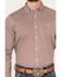 Image #3 - RANK 45® Men's Wellington Geo Print Long Sleeve Button-Down Western Shirt, Royal Blue, hi-res