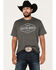 Justin Men's Hexagon Logo Graphic T-Shirt, Heather Grey, hi-res