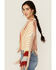 Image #2 - Rock & Roll Denim Women's Striped Print Sweater, Orange, hi-res