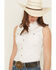 Image #2 - Shyanne Women's Embroidered Sleeveless Button-Down Western Shirt, White, hi-res