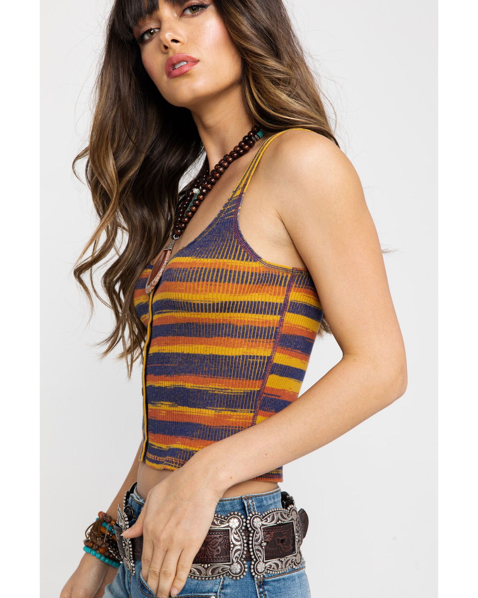 Shyanne Women's MultiColor Cropped Sweater Tank Top Boot Barn