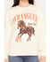 Image #3 - Wrangler Retro Women's Horse Graphic Crewneck Sweatshirt, Cream, hi-res
