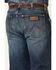 Image #3 - Wrangler Retro Men's Mauney Dark Wash Stretch Slim Straight Jeans, Blue, hi-res