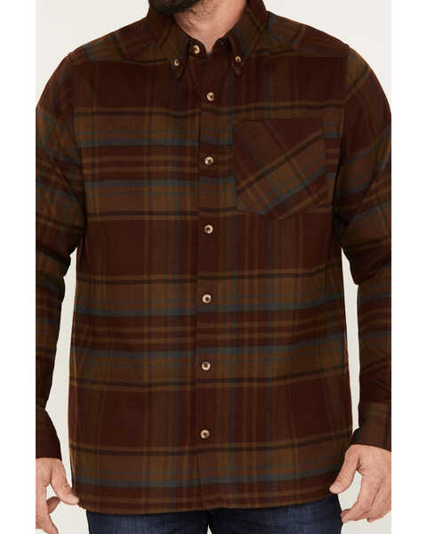 Image #3 - Browning Men's Hunter Heavyweight Plaid Print Long Sleeve Button Down Flannel Shirt, Red, hi-res