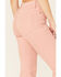 Sneak Peek Women's High Rise Slim Bootcut Jeans, Pink, hi-res