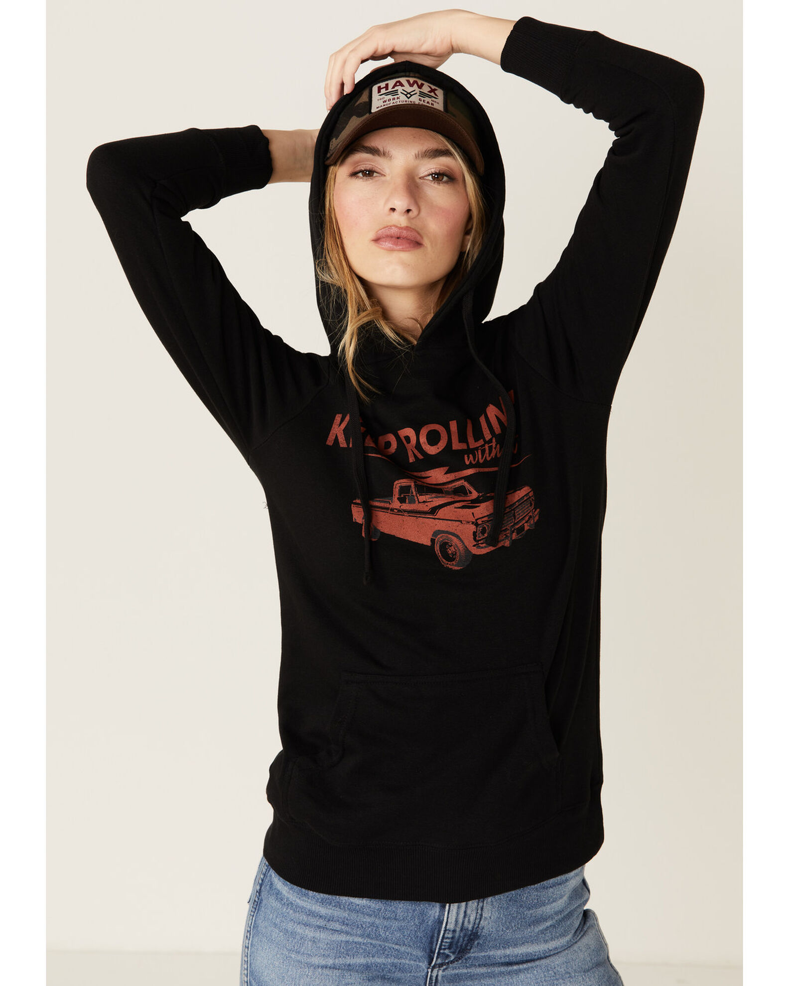 Black graphic sweatshirt womens 2025