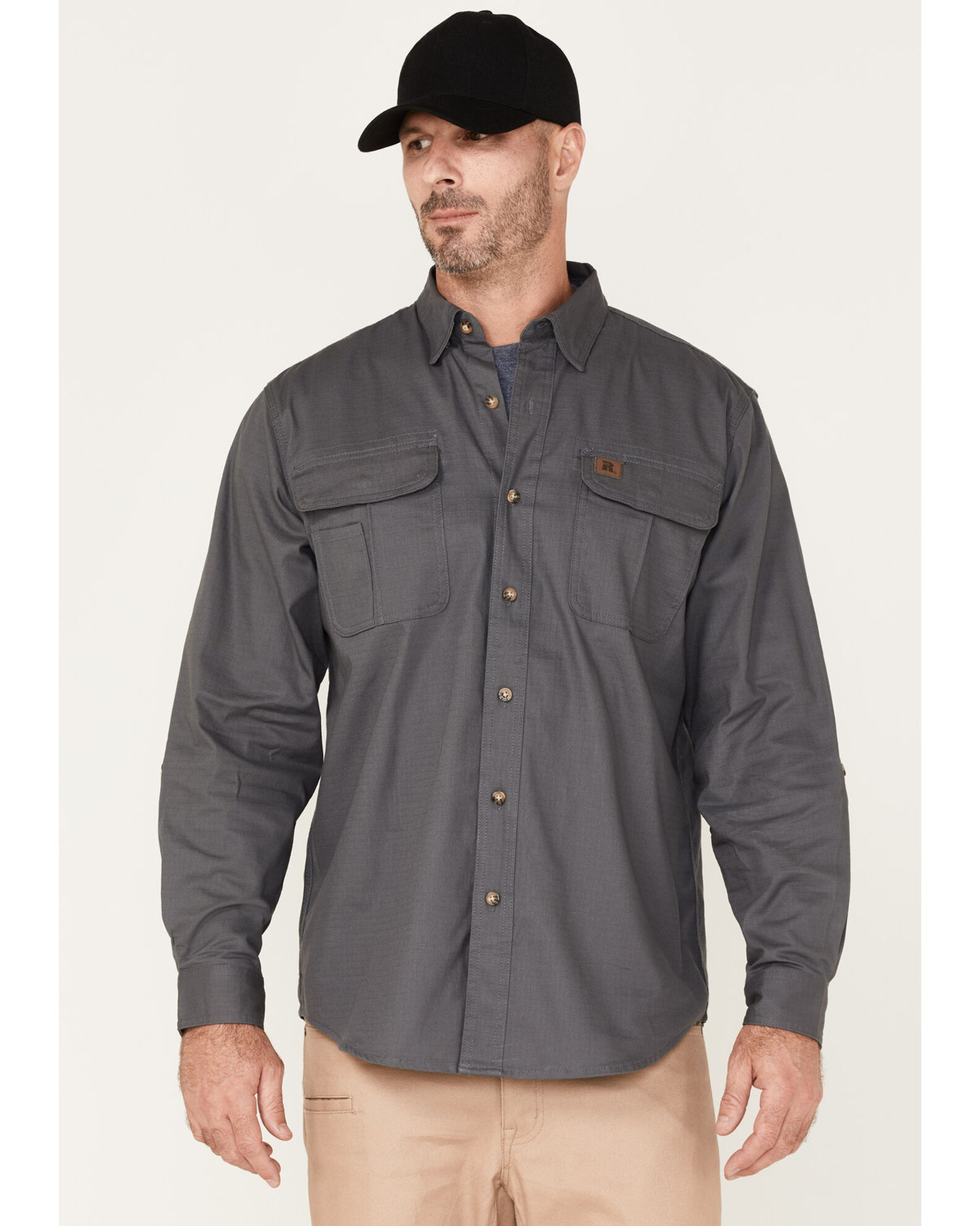 Wrangler button down best sale work shirts