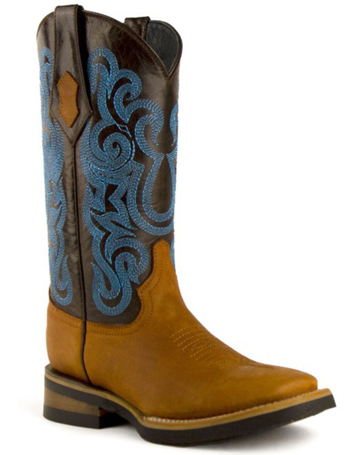 Ferrini Women's Maverick Western Boots - Broad Square Toe, Brown, hi-res