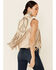 Understated Leather Women's Leather Peace Zip-Front Vest, Cream, hi-res