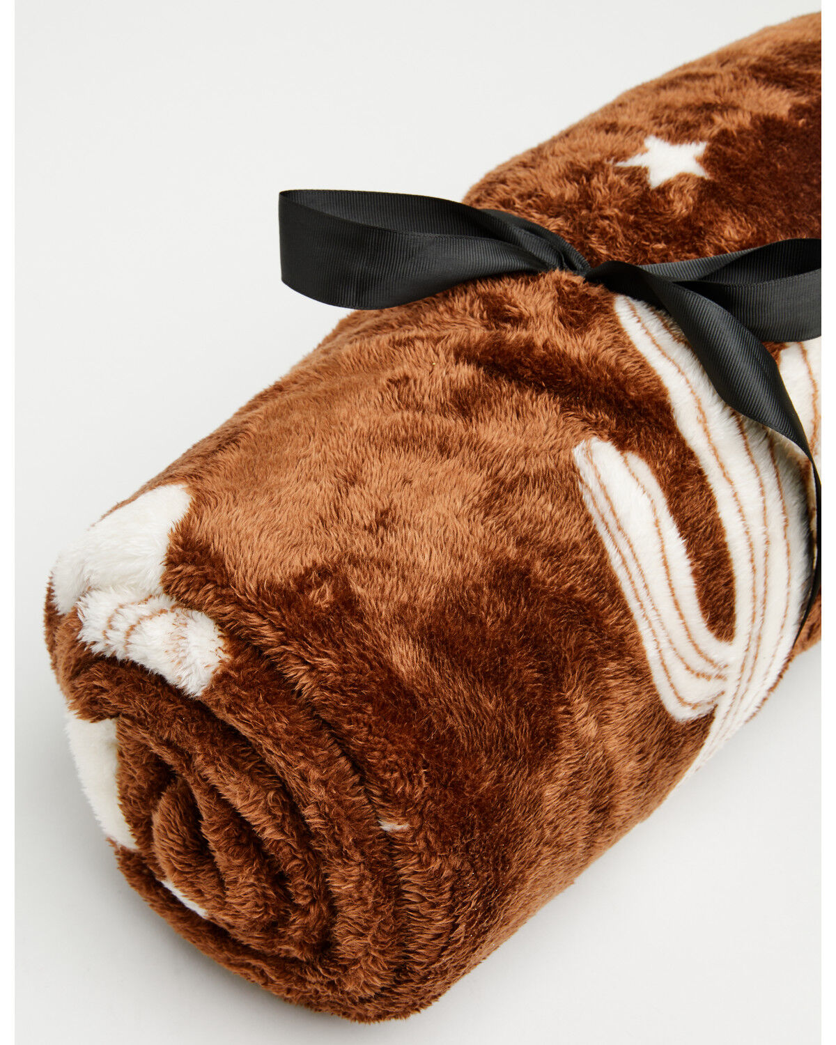 Image #1 - Boot Barn Cimarron Western Icon Fleece Blanket, Brown, hi-res