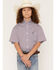 Image #1 - Panhandle Slim Men's Geo Print Short Sleeve Button-Down Stretch Western Shirt, Red, hi-res