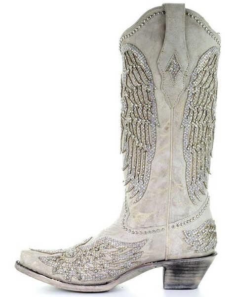 Image #3 - Corral Women's Angela Western Boots - Snip Toe, White, hi-res