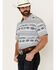 Image #2 - Cody James Men's Apache Trail Southwestern Striped Short Sleeve Button-Down Stretch Western Shirt, Navy, hi-res