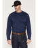 Image #2 - Hawx Men's FR Solid Skull and Hammers Long Sleeve Graphic Work T-Shirt, Navy, hi-res
