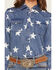 Image #3 - Shyanne Women's The Stars Long Sleeve Snap Denim Shirt, Light Wash, hi-res