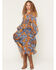 Image #1 - Shyanne Women's Floral Tiered Midi Skirt, Pecan, hi-res