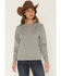 Image #1 - Ariat Women's Logo 1/2 Zip Sweatshirt, Grey, hi-res