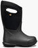 Bogs Boys' York Rain Boots - Round Toe, Black, hi-res