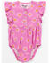 Wrangler Infant Girls' Sunburst Print Onesie, Pink, hi-res