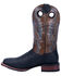 Image #3 - Dan Post Men's Deuce Western Performance Boots - Broad Square Toe, Black/brown, hi-res