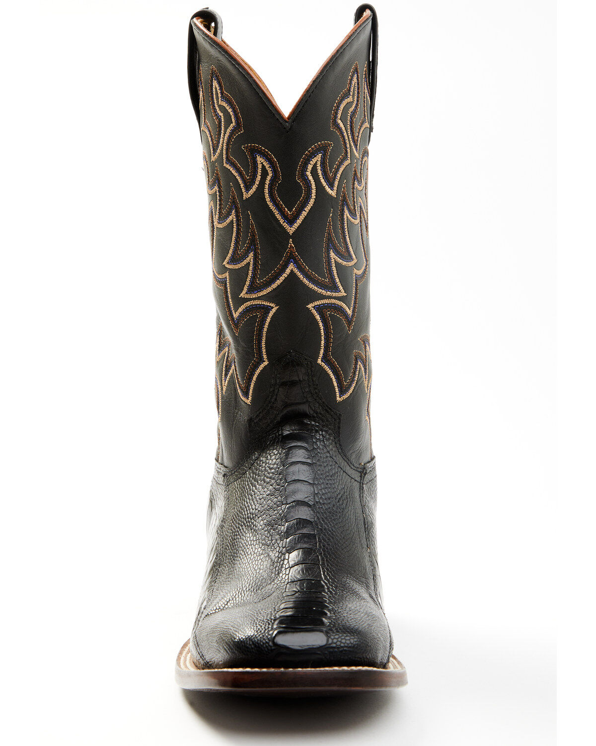 Image #4 - Cody James Men's Exotic Ostrich Leg Western Boots - Broad Square Toe, Black, hi-res